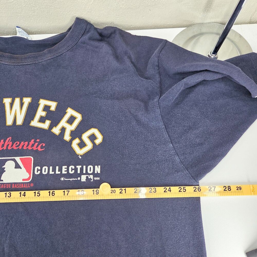 Vintage 90s Champion Diamond Collection Milwaukee Brewers Shirt Sz XXL - Picture 6 of 7